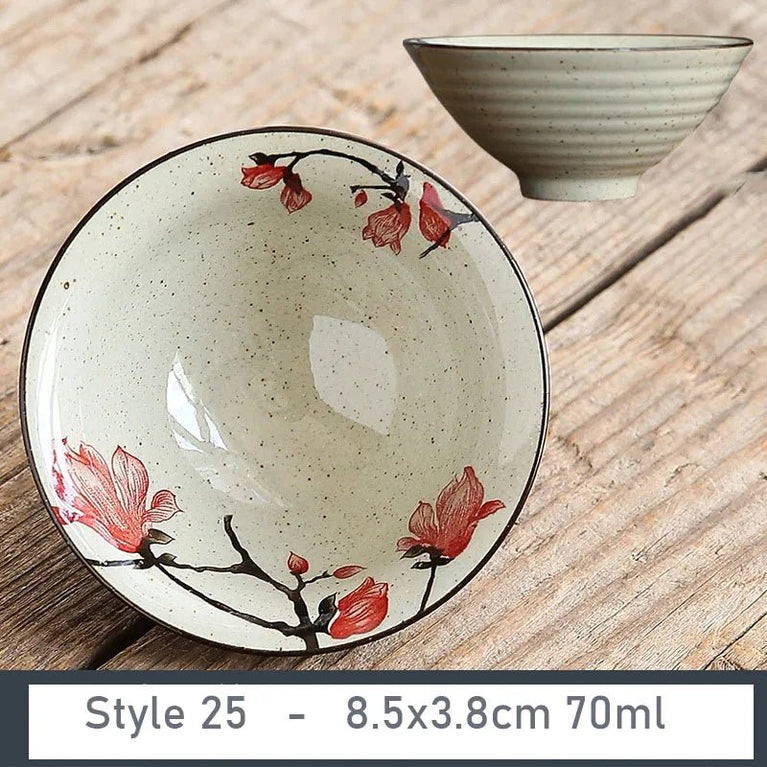 1 PCS Antique Plant Ash Porcelain Teacup Travel Ceramic Tea Bowl Anti Scaling Handmade Cone Cup Retro Meditation Cup Teaset 70ml - China Tea Store