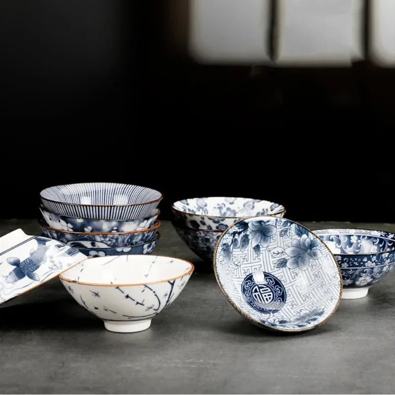 1 PCS Handmade Blue and White Porcelain Teacup Travel Ceramic Tea Bowl Anti Scaling Hand - Painted Cone Cup Meditation Cup Tea Set - China Tea Store