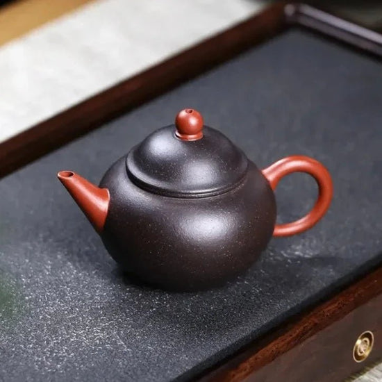 110ml Small Capacity Yixing Purple Clay Teapots Handmade Tea Pot Raw Ore Black Gold Purple Sand Kettle Chinese Zisha Tea Set - China Tea Store