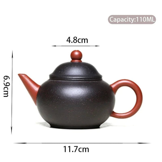 110ml Small Capacity Yixing Purple Clay Teapots Handmade Tea Pot Raw Ore Black Gold Purple Sand Kettle Chinese Zisha Tea Set - China Tea Store