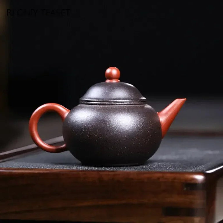 110ml Small Capacity Yixing Purple Clay Teapots Handmade Tea Pot Raw Ore Black Gold Purple Sand Kettle Chinese Zisha Tea Set - China Tea Store