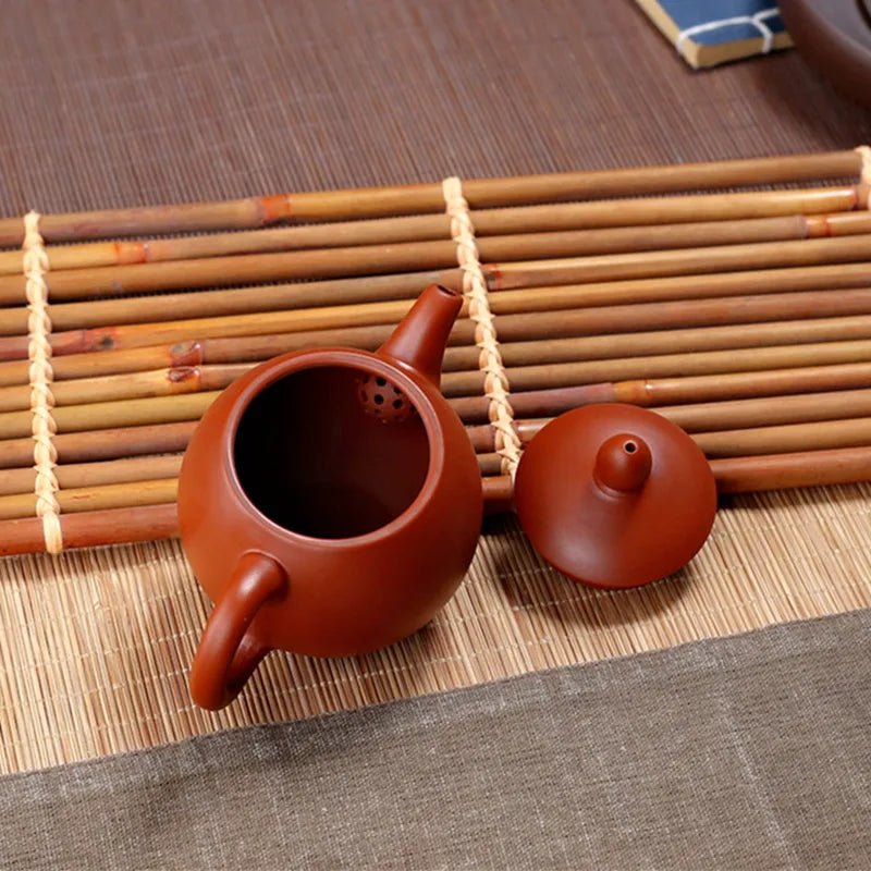 120ml 9 - hole Yixing Handmade Red Clay Teapot / Xishi Longdan Teapot/filtered Small Bubble Teapot - China Tea Store