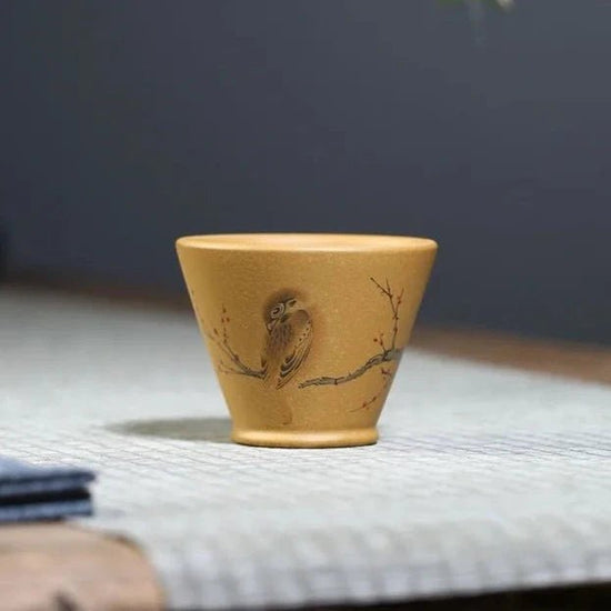 120ml Boutique Yixing Purple Clay Teacup Handmade Small Tea Bowl Raw Ore Duan Clay Customized Bird Art Master Tea Cup Drinkware - China Tea Store