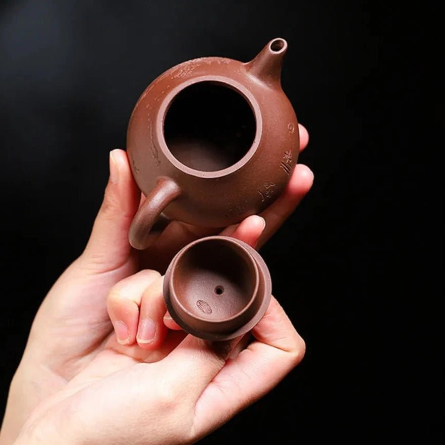 120ml Chinese Yixing Purple Clay Teapots Small Capacity Famous Artists Handmade Tea Pot Raw Ore Beauty Kettle Zisha Tea Set Gift - China Tea Store