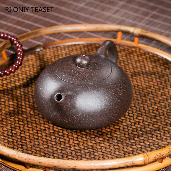 130ml Raw Ore Black Gold Sand Xishi Teapot Yixing Purple Clay Beauty Tea Pot Handmade Ball Hole Filter Tea Maker Zisha Teaware - China Tea Store