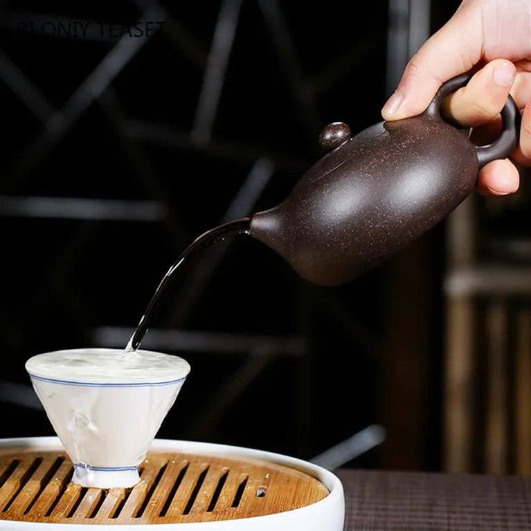 130ml Raw Ore Black Gold Sand Xishi Teapot Yixing Purple Clay Beauty Tea Pot Handmade Ball Hole Filter Tea Maker Zisha Teaware - China Tea Store