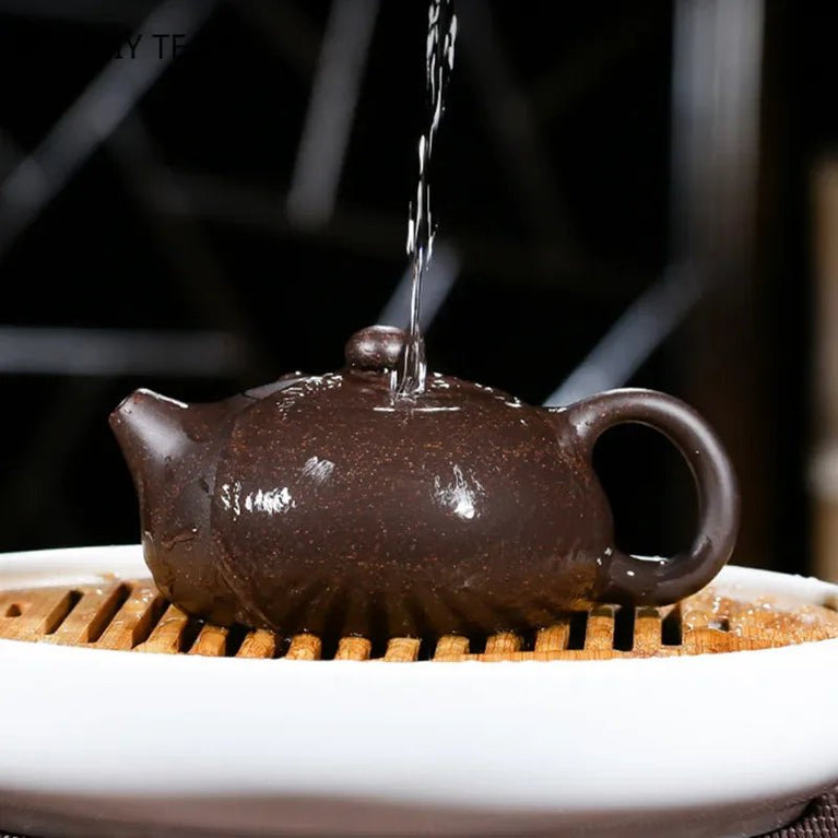 130ml Raw Ore Black Gold Sand Xishi Teapot Yixing Purple Clay Beauty Tea Pot Handmade Ball Hole Filter Tea Maker Zisha Teaware - China Tea Store