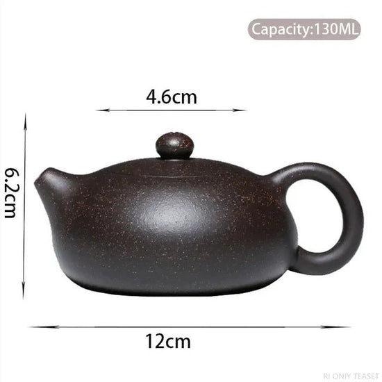 130ml Raw Ore Black Gold Sand Xishi Teapot Yixing Purple Clay Beauty Tea Pot Handmade Ball Hole Filter Tea Maker Zisha Teaware - China Tea Store