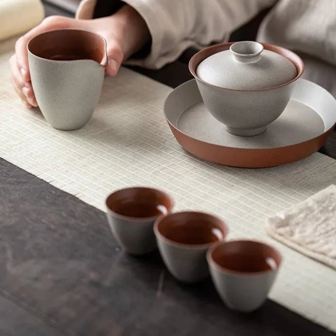 140ml Handamde Gray Coarse Pottery Tea Pitcher Antique Stoneware Fair Cup Cha Hai Household Justice Cup Puer Tableware Supplies - China Tea Store