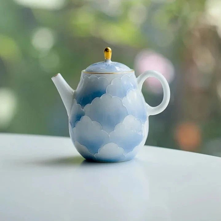 150ml Arita Porcelain Ceramic Teapot Hand - painted Peony Ding Pot With Filter Aritayaki Tea Maker Kettle Japanese Kung Fu Tea Set - China Tea Store