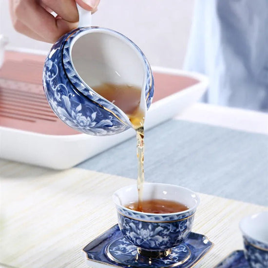 150ml Chinese Ceramic Fair Cup Cha Hai Hand Painted Blue and White Porcelain Teacup Handmade Tea Set Accessories Teaware - China Tea Store