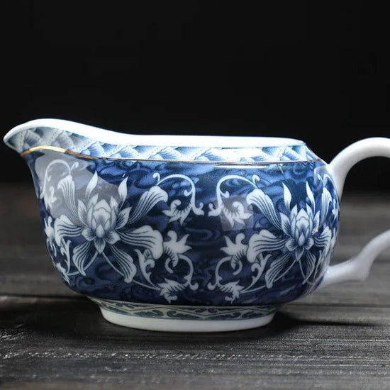 150ml Chinese Ceramic Fair Cup Cha Hai Hand Painted Blue and White Porcelain Teacup Handmade Tea Set Accessories Teaware - China Tea Store