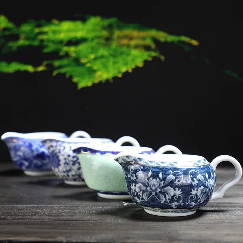 150ml Chinese Ceramic Fair Cup Cha Hai Hand Painted Blue and White Porcelain Teacup Handmade Tea Set Accessories Teaware - China Tea Store