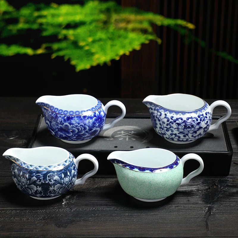 150ml Chinese Ceramic Fair Cup Cha Hai Hand Painted Blue and White Porcelain Teacup Handmade Tea Set Accessories Teaware - China Tea Store