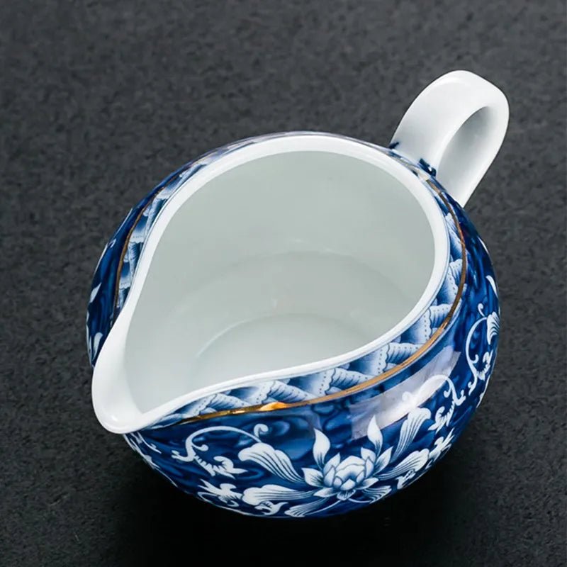 150ml Chinese Ceramic Fair Cup Cha Hai Hand Painted Blue and White Porcelain Teacup Handmade Tea Set Accessories Teaware - China Tea Store