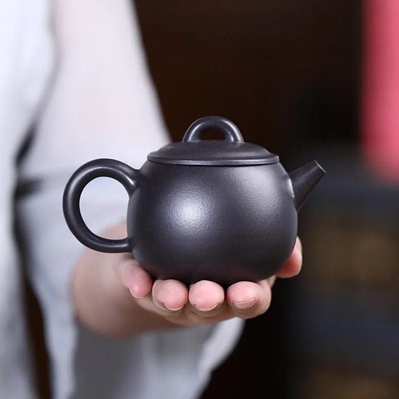 150ml Hand Carving Purple Clay Kettle Chinese Yixing Black Mud Tea Pot Customized Beauty Filter Tea Infuser Antique Zisha Teapot - China Tea Store