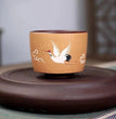 150ml Handmade Mud Painted Crane Teacup Chinese Purple Clay Small Mouth Cup Raw Ore Section Mud Fragrance Master Tea Bowl Gifts - China Tea Store