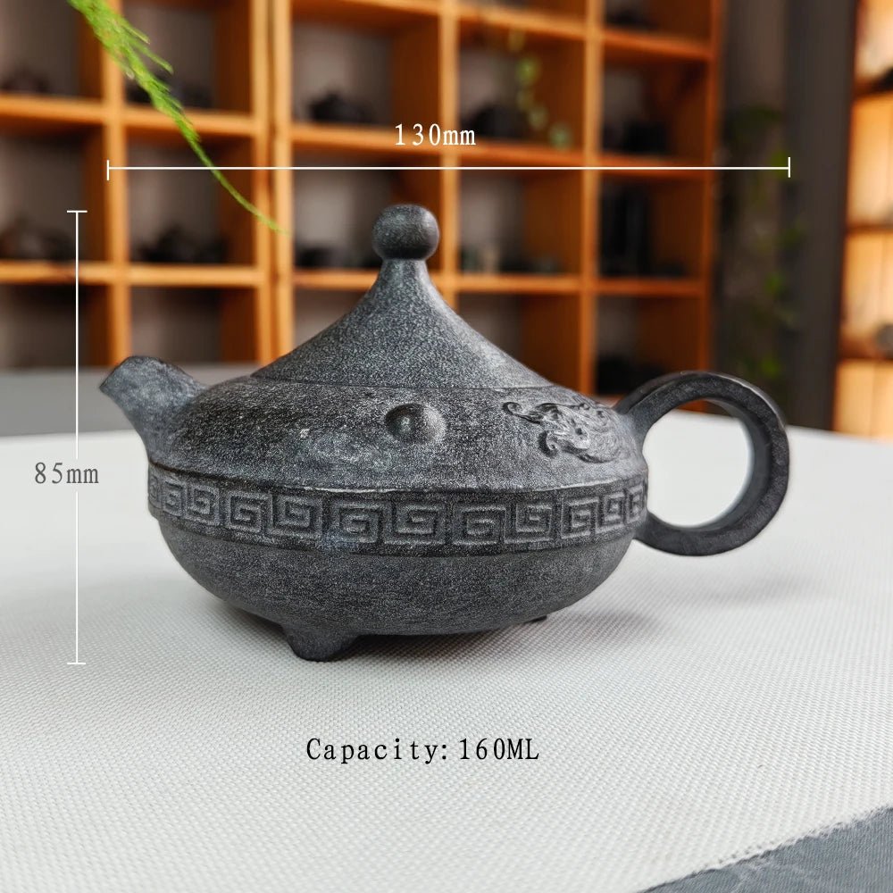 160ML Chinese Kung Fu Stone Tea Pot Handmade Teapots Home Office Travel Tea Set Exquisite Gifts Craft Collection Pot - China Tea Store