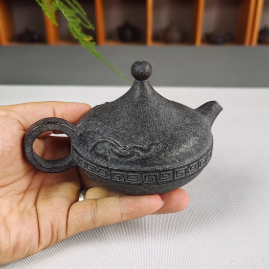 160ML Chinese Kung Fu Stone Tea Pot Handmade Teapots Home Office Travel Tea Set Exquisite Gifts Craft Collection Pot - China Tea Store