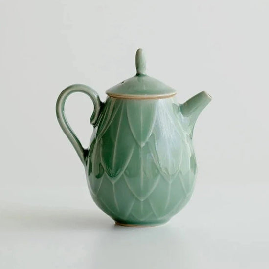 170ml Boutique Yue Kiln Celadon Porcelain Teapot Creative Relief Lotus Throne Tea Pot Tea Making Kettle Kungfu Tea Set Gifts - China Tea Store