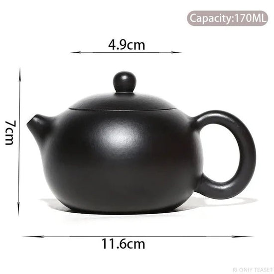 170ml Chinese Yixing Purple Clay Teapots Handmade Black Mud Xishi Tea Pot Raw Ore Zisha Teaware Beauty Tea Infuser Kettle - China Tea Store