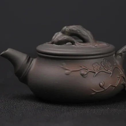 170ml Luxury Qingxi Purple Pottery Teapot Handmade Plum Blossom Pot Tea Making Kettle with Ball Hole Cha Supplies Decoration - China Tea Store