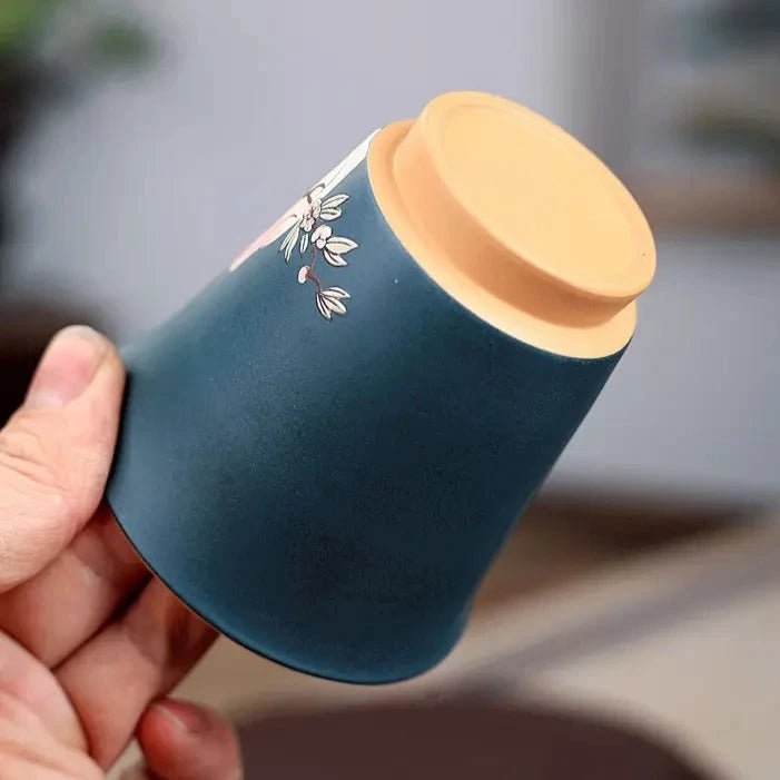 170ml Master Handamde Mud Painted Teacup Yixing Purple Clay Tea Mug Smelling Fragrance Cup Section Mud Tasting Tea Bowl Chazhan - China Tea Store