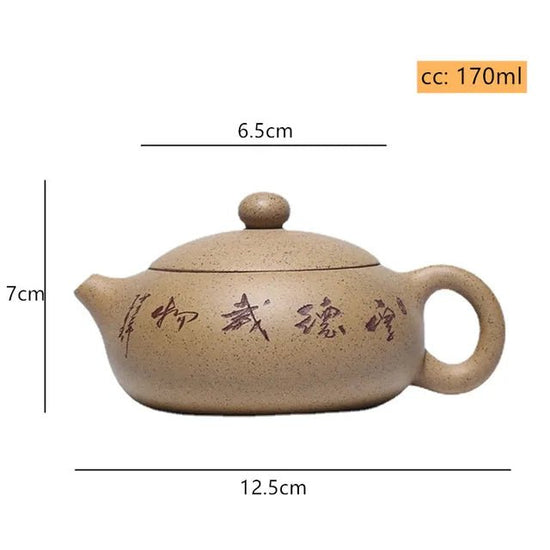 170ml Yixing Purple Clay Tea Pot Hand - carved Filter Beauty Teapot Tradition Pu 'er Tea Infuser Customized Chinese Zisah Teaware - China Tea Store