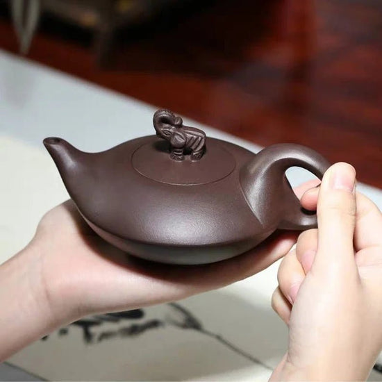 180CC Yixing Clay Teapot Elephant Design Lid Household Kung Fu Teaware Ceramic Kettle Raw Ore Teapots Tea Ceremony Supplies - China Tea Store