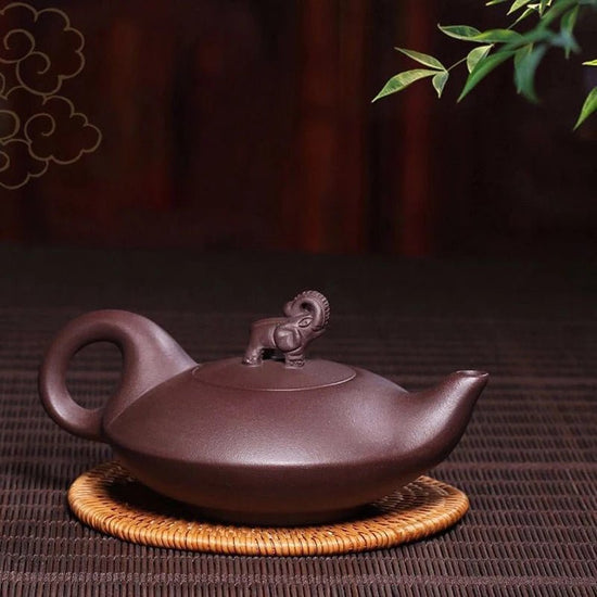 180CC Yixing Clay Teapot Elephant Design Lid Household Kung Fu Teaware Ceramic Kettle Raw Ore Teapots Tea Ceremony Supplies - China Tea Store