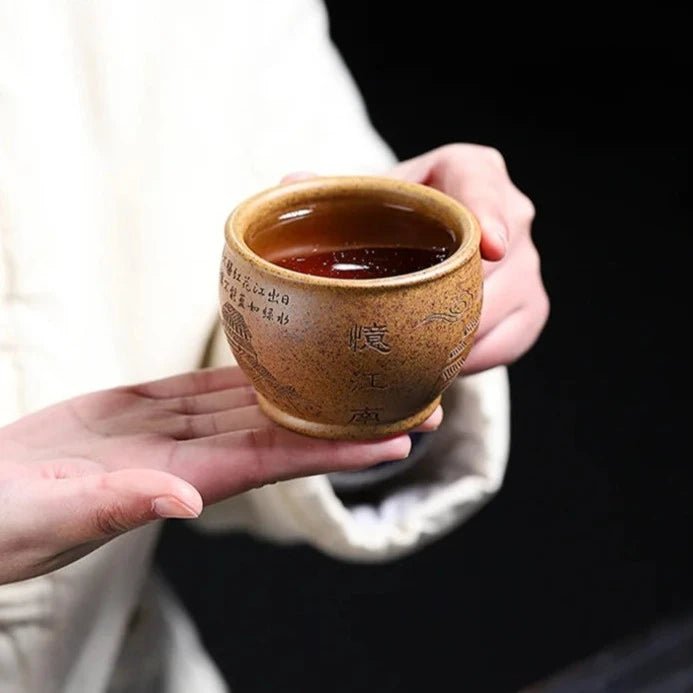 180ml Authentic Yixing Handmade Purple Clay Teacup Travel Raw Ore Mud Meditation Cup Tea Bowl Master Cup Chinese Zisha Tea Set - China Tea Store