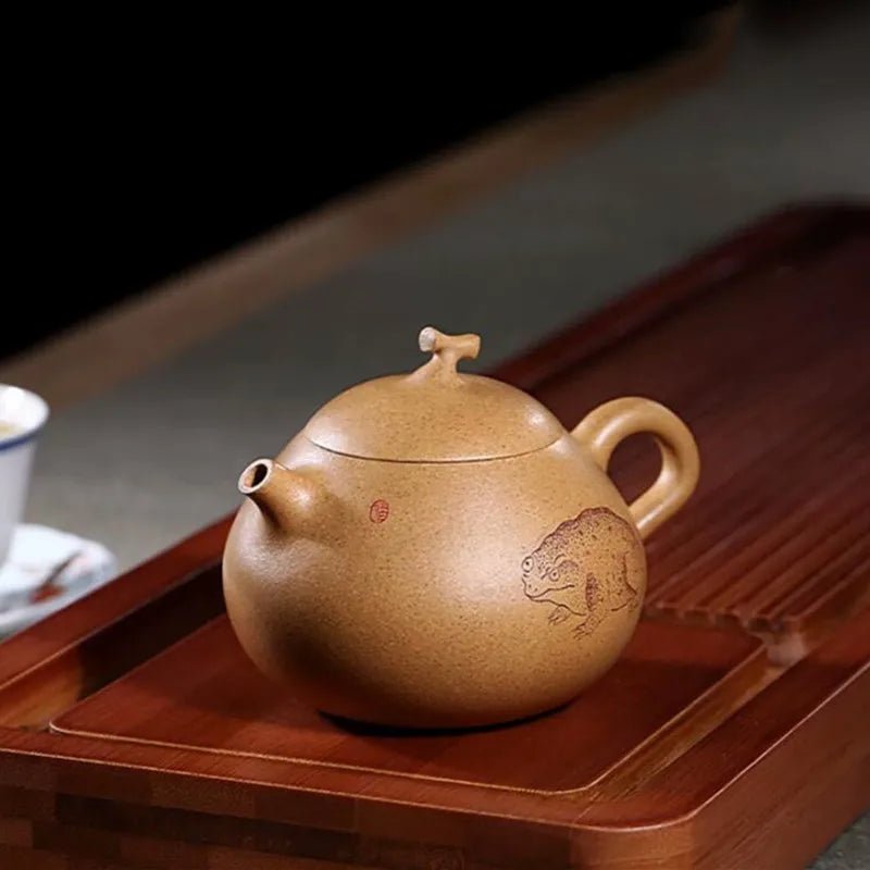 180ml Chinese Yixing Purple Clay Teapots Ball Hole Filter Handmade Raw Ore Section Mud Tea Pot Kettle High - end Zisha Tea Set - China Tea Store