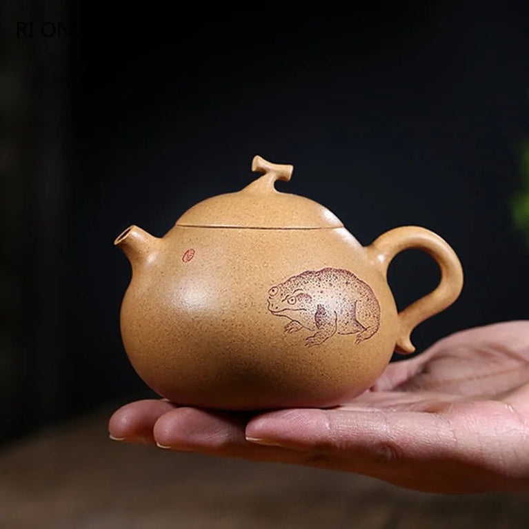 180ml Chinese Yixing Purple Clay Teapots Ball Hole Filter Handmade Raw Ore Section Mud Tea Pot Kettle High - end Zisha Tea Set - China Tea Store