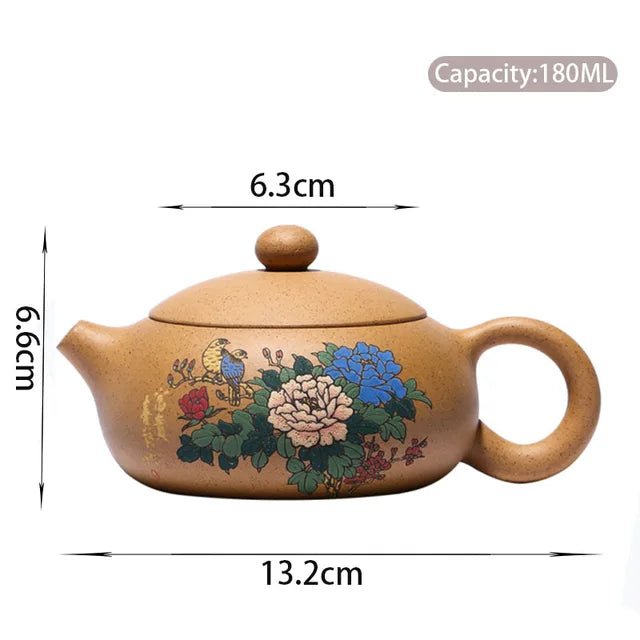 180ml Chinese Yixing Purple Clay Teapots Raw Ore Section Mud Flat Xishi Tea Pot Handmade Filter Zisha Kettle Household Drinkware - China Tea Store