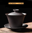 180ML Retro Coarse Pottery Three Gaiwan Household Kiln Change Ceramic Teacup Portable Beauty Tea Bowl Custom Traditional Tea Set - China Tea Store