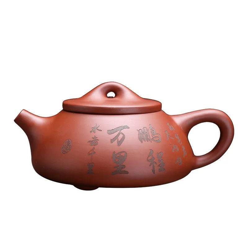 185cc High - end Chinese Yixing Purple Clay Teapot Beauty Kettle Famous Handmade Stone Scoop Tea Pot Raw Ore Zisha Tea Set Teaware - China Tea Store