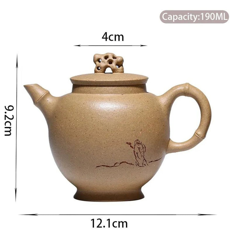 190ml Yixing Purple Clay Teapots Handmade Tea Pot Raw Ore Old Section Mud Kettle Chinese High - end Zisha Tea Set Collection Gifts - China Tea Store