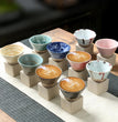 1PC Japanese Style Retro Ceramic Coffee Cup Rough Pottery Tea Cup Latte Pull Flower Porcelain Cup Pottery Mug For Home Office - China Tea Store