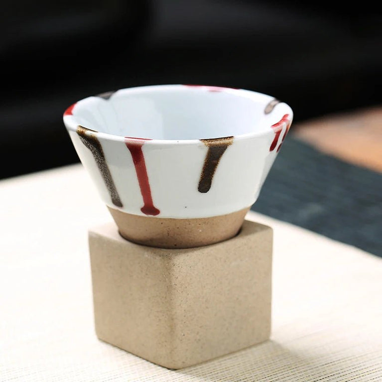 1PC Japanese Style Retro Ceramic Coffee Cup Rough Pottery Tea Cup Latte Pull Flower Porcelain Cup Pottery Mug For Home Office - China Tea Store