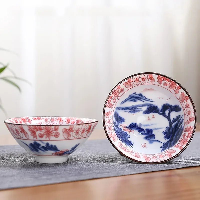 1PCS Blue and White Porcelain Cone Teacup Anti Scaling Hand - Painted Ceramic Tea Bowl Travel Meditation Cup Chinese Tea set 70ml - China Tea Store