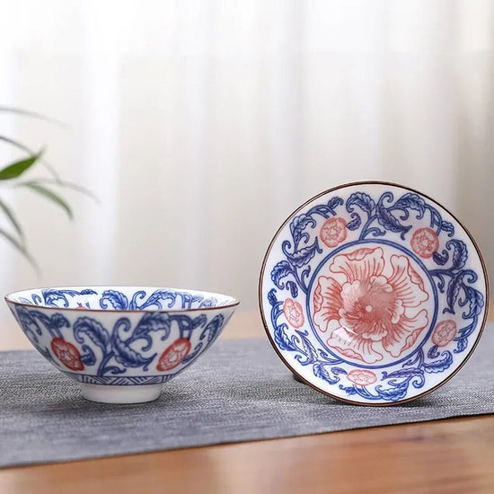 1PCS Blue and White Porcelain Cone Teacup Anti Scaling Hand - Painted Ceramic Tea Bowl Travel Meditation Cup Chinese Tea set 70ml - China Tea Store