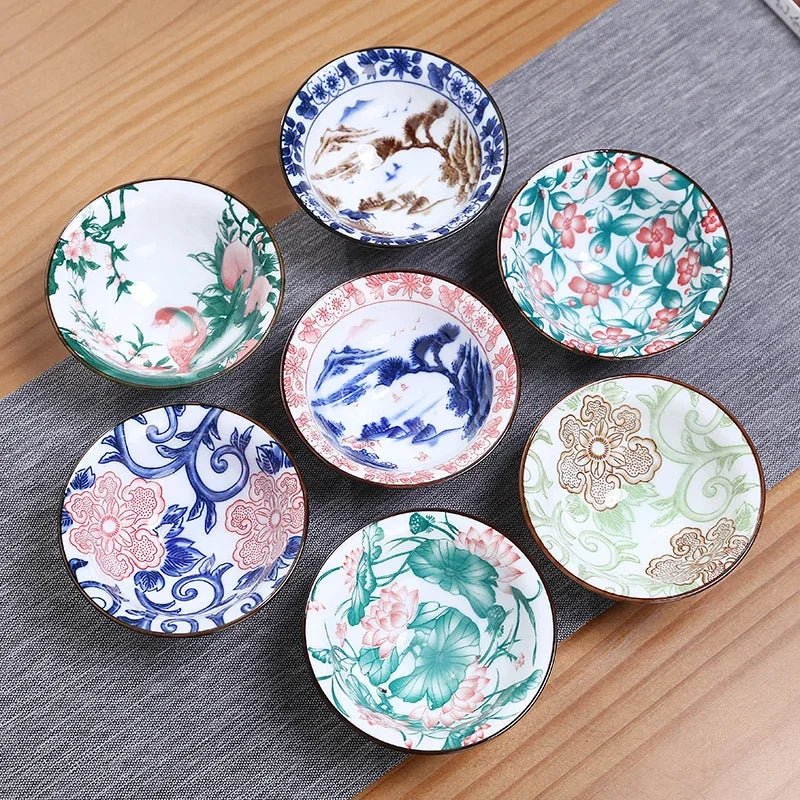 1PCS Blue and White Porcelain Cone Teacup Anti Scaling Hand - Painted Ceramic Tea Bowl Travel Meditation Cup Chinese Tea set 70ml - China Tea Store