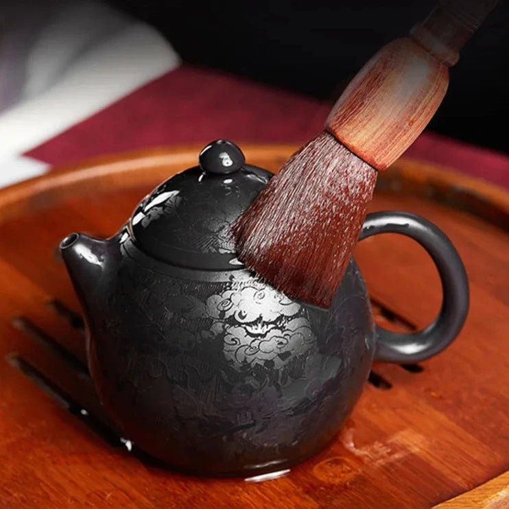 200ml Boutique Yixing Purple Clay Teapot Hand - carved Dragon Egg Pot Black Mud Beauty Tea Infuser Chinese Zisha Tea Accessories - China Tea Store