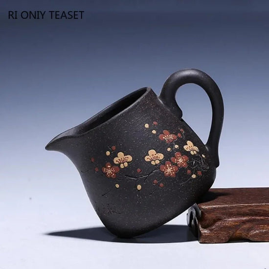 210ml Authentic Yixing Purple Clay Fair Cup Cha Hai Master Hand - carved Plum Blossom Teacup Tea Set Accessories Master Cup - China Tea Store