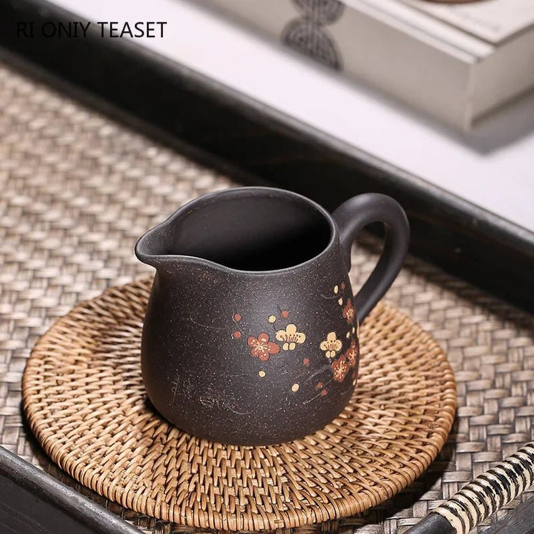 210ml Authentic Yixing Purple Clay Fair Cup Cha Hai Master Hand - carved Plum Blossom Teacup Tea Set Accessories Master Cup - China Tea Store