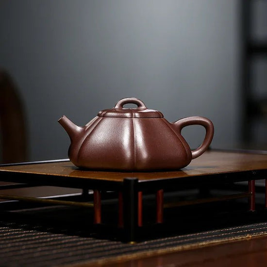 220ml Authentic Chinese Yixing Purple Clay Teapots Raw Ore Purple Mud Rhombus Tea Pot Kettle Handmade Zisha Tea Set Supplies - China Tea Store