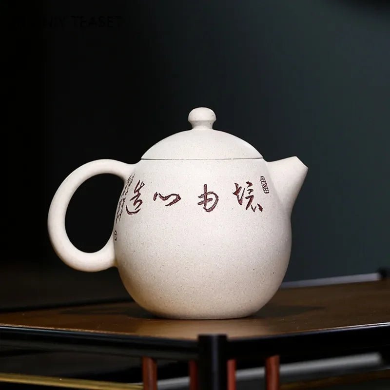 220ml High - end Chinese Yixing Purple Clay Teapots Handmade Dragon Egg Tea Pot Kettle Raw Ore White Duan Mud Zisha Tea Set - China Tea Store