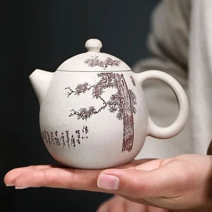 220ml High - end Chinese Yixing Purple Clay Teapots Handmade Dragon Egg Tea Pot Kettle Raw Ore White Duan Mud Zisha Tea Set - China Tea Store