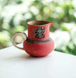 220ml Old Rock Mud Tea Pitcher Powder Carmine Red Fair Cup Retro Taotie Pattern Divide Tea Cha Hai Justice Cup Kung Fu Tea Set - China Tea Store