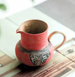 220ml Old Rock Mud Tea Pitcher Powder Carmine Red Fair Cup Retro Taotie Pattern Divide Tea Cha Hai Justice Cup Kung Fu Tea Set - China Tea Store